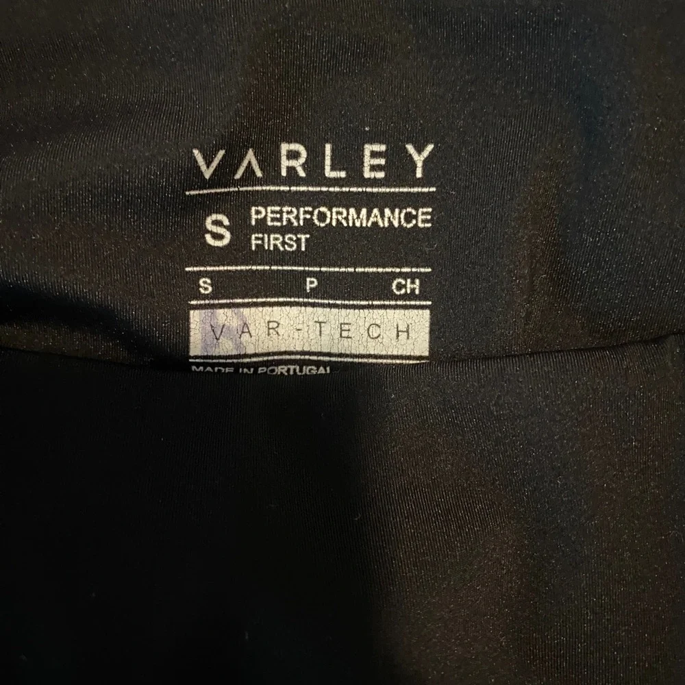 Varley Kingman Black Mesh Back Leggings Size Small